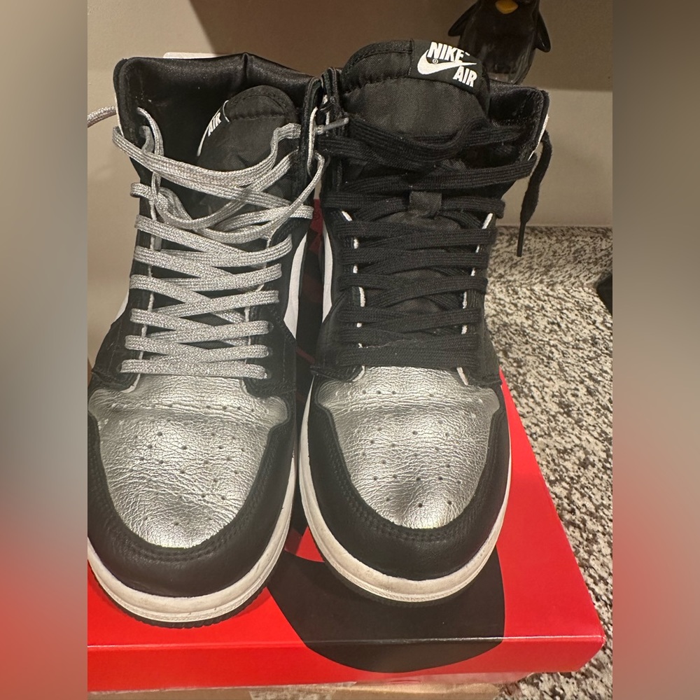Women’s Silver Toe Jordan One